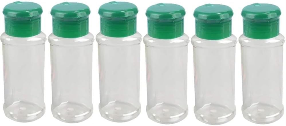 6/12PCS Spice Bottle Pepper Black Seasoning Jar Pepper 100ml Bottle Barbecue Condiment Kitchen Gadgets Powdered Ingredients Bottling (Black 12pc)