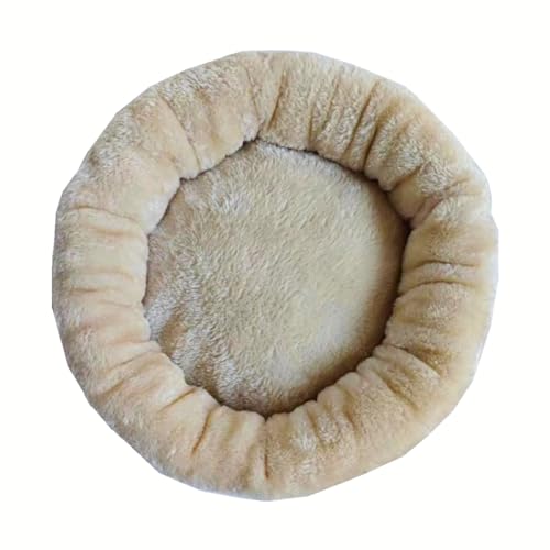 SHENGOCASE Cat Tree Tower Accessories Replacement Parts Round Top Cushion Bed Cover for Cat Perch with Elastic Band (11.8\", Beige) - Thumbnail 2