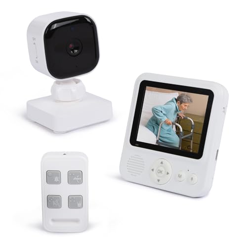 Smart Caregiver Video Monitor for Elderly Care and Caregivers, Portable, Rechargeable, Infrared Night Vision, Secure Connection, No WiFi