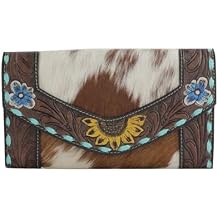 Myra Bag Womens Sophisto Hair-On Hide Floral Wallet Multi One Size