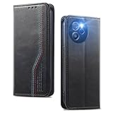 FANFO Funda para Blackview Shark 8, Carcasa de PU Cuero Duradera [Estándar Empresarial], Protección Completa, con Función de Soporte y Cierre Magnético.-Black