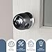 CLYMENE Improved Door Knob Covers Child Proof Door Handle Covers Child Safety, Baby Proof Door Knob Locks for Kids, 4 Pack (Clear-Black)