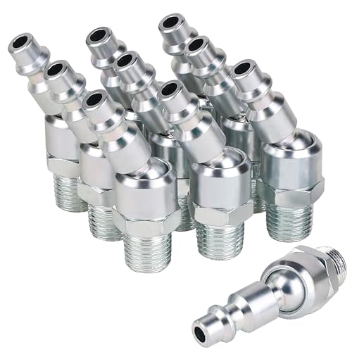WYNNsky 10PCS 1/4 Swivel Air Tool Fittings 360 Degree I/M Type Quick Connect Plug