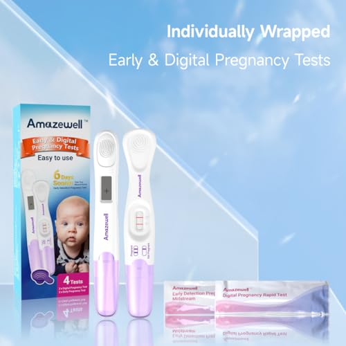 Image of Early Pregnancy Test Kit,Digital Pregnancy Test with Cup at Home,4 Tests (2 Digital+2 Early+1 Urine Cup)