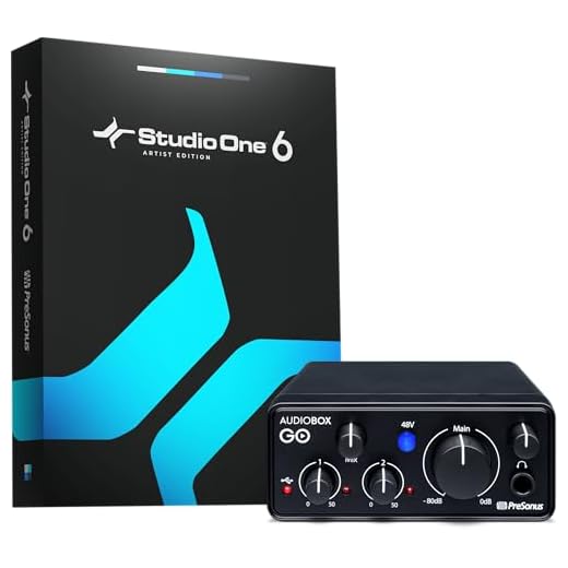 PreSonus AudioBox GO | USB-C Audio Interface for music production with Studio One DAW Recording Software, Music Tutorials, Sound Samples and Virtual Instruments