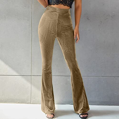 Briskorry Damen Yogahosen Gerade Geschnittene Für Yoga Jogginghose Jazzpants Einfarbig Flare Hosen Elastische Taille Leggings Bequeme Pyjamahose – Bild 3