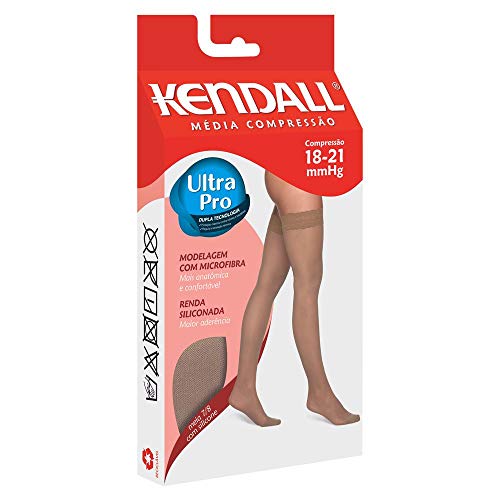 Meia Kendall 7/8 Média Compressão com ponteira 1612 Castanho - M