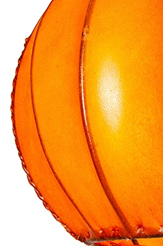 Orientalische Lampe Pendelleuchte Hängeleuchte Mailin Orange 24cm Groß | Marokkanische Lederlampe Hennalampe Leuchte… – Bild 4