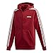 Produktbild adidas Jungen Kinder Essentials 3-Streifen Kapuzenjacke rot