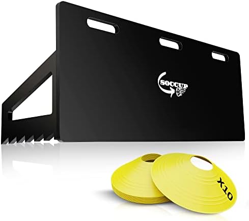 SOCCUP Soccer Rebounder Board – Soccer Training Equipment – Portable Soccer Trainer for Kids and Adults – Suitable for Soccer Goal Practice - Impact-Resistant Soccer Training Wall – 45 x 18-inch