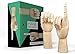 Wooden Hand Model Wood Drawing - 8" Posable Mannequin Flexible Moveable Fingers Manikin Hand Artist Figure Left and Right Hand for Sketching Home Office Desk Joints Kids Children Toys Gift