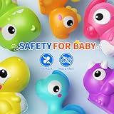 6 Packs Light Up Bath Toys for 1 2 Year Old, Dinosaur Bathtub Toys with Flashing LED Light for Toddlers Age 1-3, Water Shower Pool Toys for Boys Girls Baby Kids Christmas Birthday Gifts - Image 5