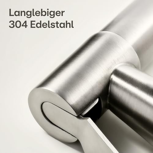 Praknu Bidet Set mit Handbrause, Schlauch & Halter Edelstahl Rostfrei - Inkl. 2 Dichtungen - 𝗘𝗶𝗻𝗳𝗮𝗰𝗵𝗲 𝗠𝗼𝗻𝘁𝗮𝗴𝗲 - WC Handbrause - Bidet Dusche für Standard G1/2 Anschluss