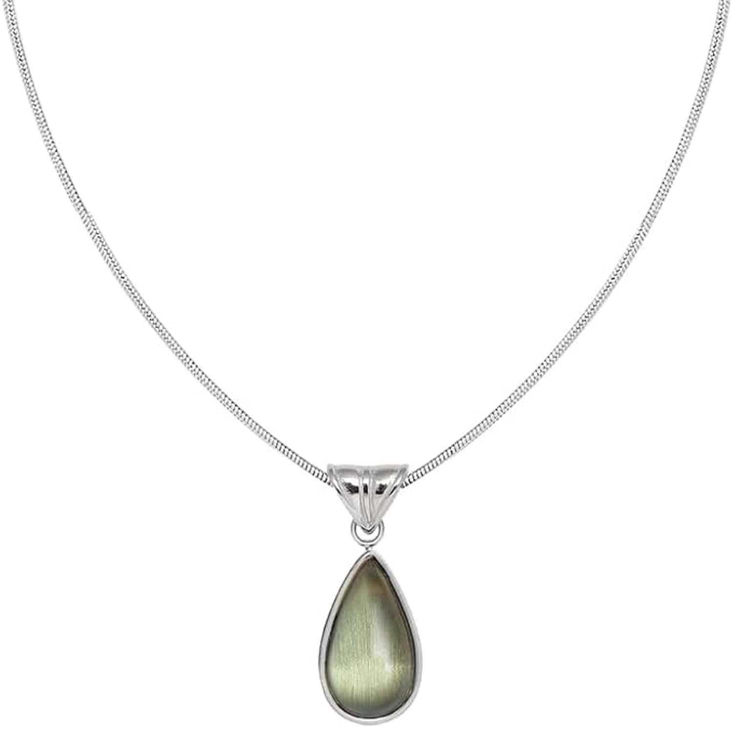 Let Tears Out Water Drop Necklace, Blue Green Teardrop Crystal Pendant Necklace, Dainty Waterdrop Necklace, Vintage Waterdrop Choker (C)