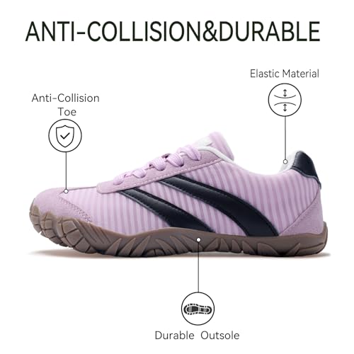 Image of Barefoot Shoes Women Casual Sneakers,Wide Toe Box Shoes Women Zero Drop Barefoot Shoe Men,Minimalist Trail Running Shoe,Non-Slip Lightweight Breathable Comfortable Fashion Walking Hiking Shoes Unisex