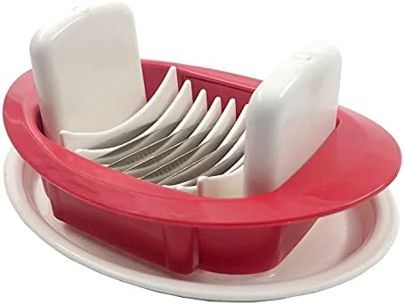 Tomato Cutter and Slicer- Also for Lime, Onions, Kiwi Fruit, Boiled Eggs Etc- Plastic Kitchen Tools with Steel Blade for Perfect Cutting Veggies for Salad, Burgers, Pizzas Etc. 1Pc Assorted