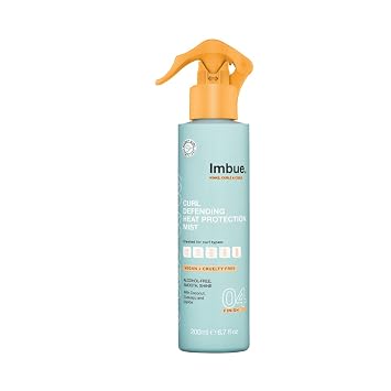 Imbue Heat Protection Spray Mist For Curly Hairs Thermal Protection Anti Humidity Spray Heat protectant- Vegan and Curly Girl Compliant 200 ML Paraben Free Best Anti Frizz Formula