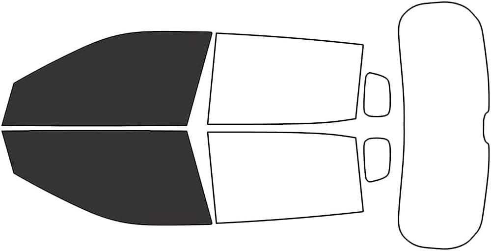 Rvinyl Window Tint Kit Compatible with Jeep Compass 2017.5-2025 - Black 20% - Single Ply No Bubble Film - Do it Yourself Vehicle Front Precut Kit