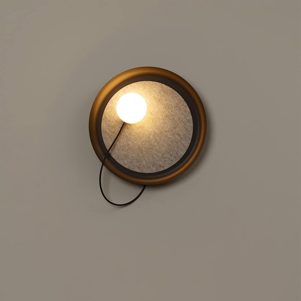 SXECAEPS Modern Wall Light Round Sconce Adjustable White Globe Lamp Shade, Home Decor Lighting Fixture G9 Mounted Lamps for Bedroom Bedside Living Room Hallway