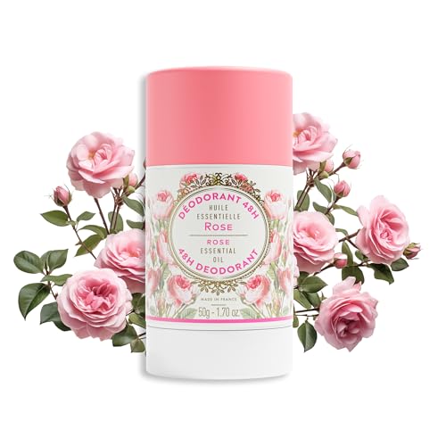 Panier des Sens - Floral Rose Deodorant for Women - Aluminum Free Deodorant for Sensitive Skin - 48H Odor Protection - Shea Butter Enriched - Natural Deodorant - Made in France - 1.7 oz