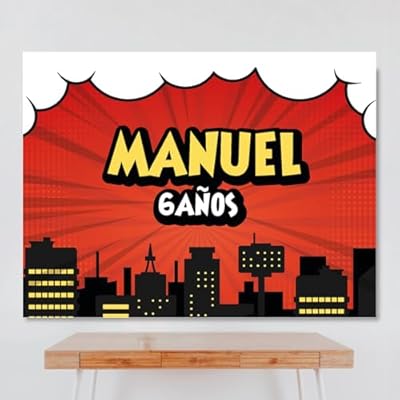 Cartel Personalizado SuperHeroes 3, 100x80 cm, Pancarta Cumpleaños, Decoracion SuperHeroe | Ya disponible en tu tienda friki favorita! En mundofriki.es!
