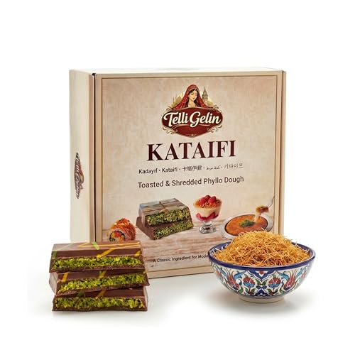 Toasted Kataifi Shredded Phyllo Dough 8.8 oz (250g) – Crispy Turkish Kadayif for Dubai Chocolate, Dessert Topping & Kunafa – Telli Gelin