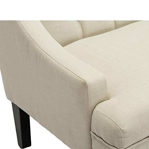 Tongli 50" Small Modern Loveseat Settee Sofa Linen Fabric 2-Seat Sofa Couch Tufted Love Seat Dining Bench With Back Upholstered Banquette Sofas For Living Room Bedroom Small Space Entryway #TOP6