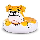 Diseño único de bulldog: con el popular diseño de patrón de bulldog, que es un regalo de cumpleaños perfecto, ideal para regalos de verano, usted será el centro de atención de la fiesta en la piscina. Además, también puede ser la balsa de la piscina de una playa o lago. Añade más diversión a tu verano.