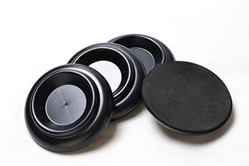 Upright Piano Caster Furniture Round Wheel Cups Gripper Set Load Bearing Abs For Upright Piano [4Pack](Black) #TOP2