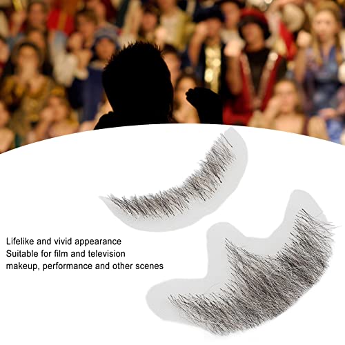 Fake Beard, Beard Makeup Kit, Men Cosplay Party Makeup Costume Facial Hair False Beard Mustache Props With 15Ml Glue And 30Ml Glue Remover For Film And Television Performance #TOP2