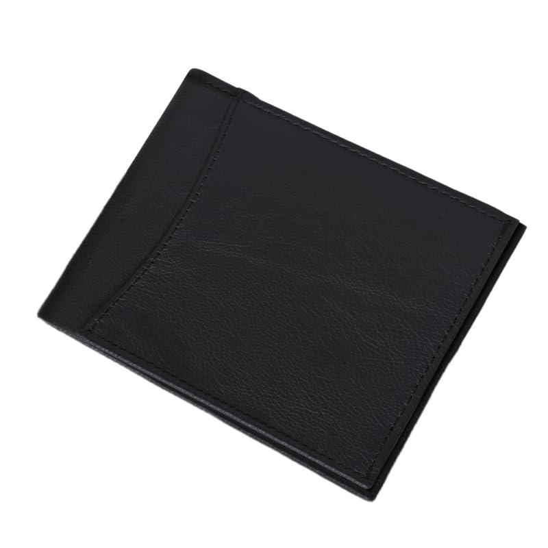 Image of K-Lite Men's Bi-Fold Wallet | Elegant, Slim & Durable Design with Card Organizer, Photo Holder, Zip Pocket & Front Card Slot | Stylish Everyday Use (Black)