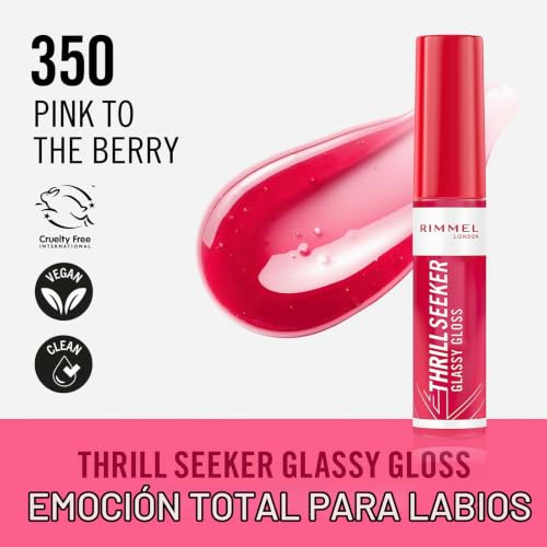 Miniatura 2 de Rimmel London Thrill Seeker Glassy Gloss Brillo Labial Pink To The Berry 10ml