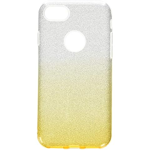 Asmyna MyBat Cell Phone Case for Apple iPhone 7 - Gold Gradient Glitter Cover