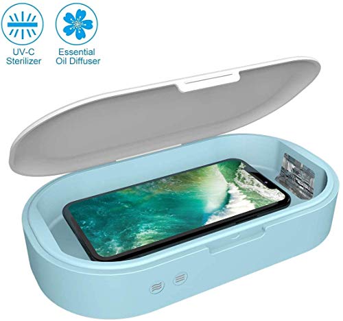 Cell Phone Sanitizer, SEIEUS Smartphone Sanitizer with Aromatherapy Function, UV Phone Cleaner