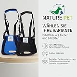 Nature Pet © - Tragehilfe Hund hinten - Verstellbarer Hunde Tragegurt als Treppenhilfe - Ideal für ältere, kranke oder operierte Vierbeiner - Praktische Unterstützung für Mobilität (L, Schwarz)