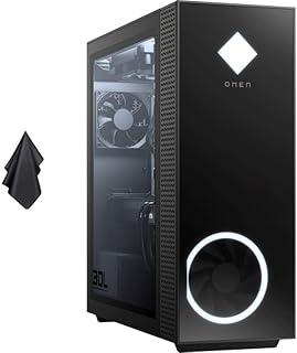 HP OMEN 30L Gaming Desktop, AMD Ryzen 7 5800X Processor, NVIDIA GeForce RTX 3080, Liquid Cooling, Customizing RGB Lighting, 8 USB Ports, HDMI, Windows 11 Home, Black (32GB RAM | 1TB SSD)