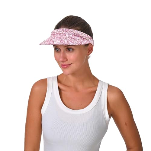 Image of 2 Pack Sun Visor Hats Women Men Clip On Wide Brim Visors Hat Outdoor Sports Golf Beach Travel Tennis Caps