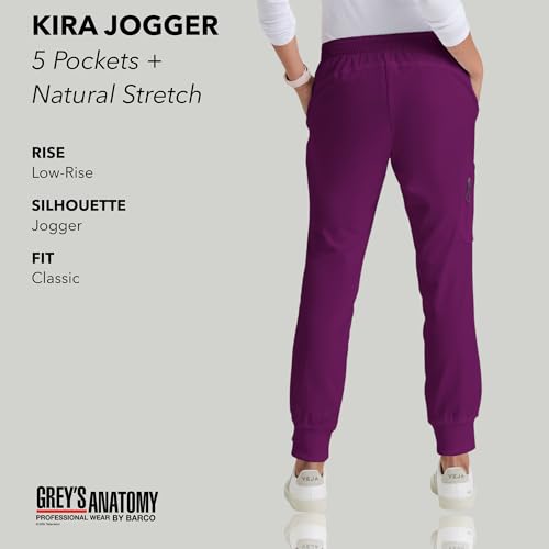 BARCO Grey's Anatomy GRP534 Women's Kira Scrub Pant Moonstruck SP Wine by BARCO - Image 4