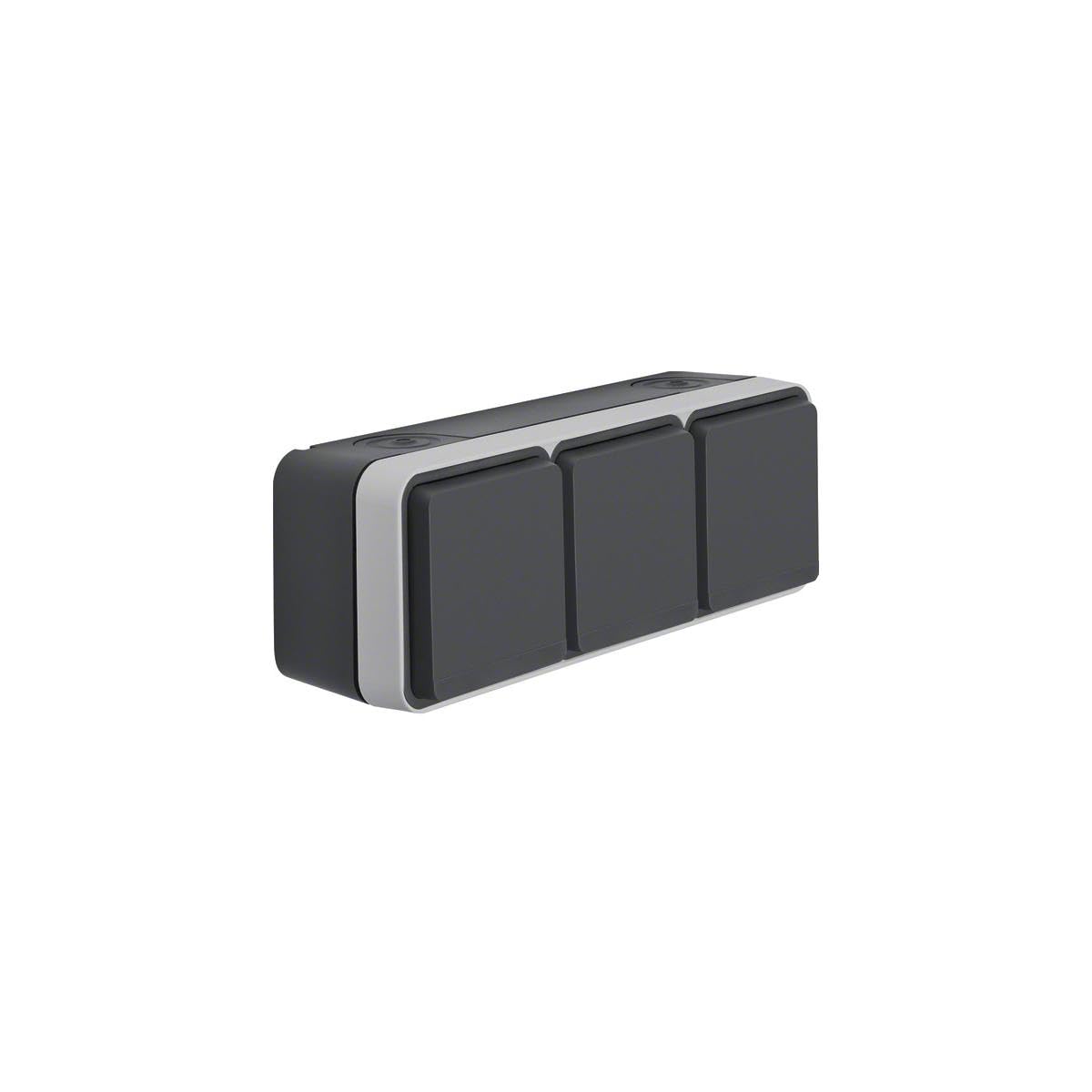 BERKER Berk AP-Steckdose SCHUKO 47733515 3fach waagere