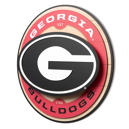 YouTheFan NCAA Georgia Bulldogs 3D Circle Backer Wall Art