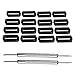 AvoDovA 16PCS Uhrenarmband Schlaufen, Uhrenarmband Schlaufe Silikon 4 Größen, 18 mm, 20 mm, 22 mm, 24 mm, Gummi Uhrenarmband Schlaufe, Armband Schlaufe Ersatz, mit 2 Uhrarmband Reparatur Werkzeug