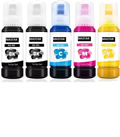 Mastar 003 INKTANK L5190, L3150, L3110, L1110, L4150, L6170, L4160, L6190 Black + Tri Color Combo Pack Ink Bottle