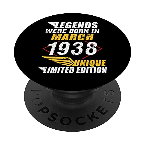 Cumpleaños Marzo 1938 Edición Limitada Regalo March 1938 PopSockets PopGrip Intercambiable