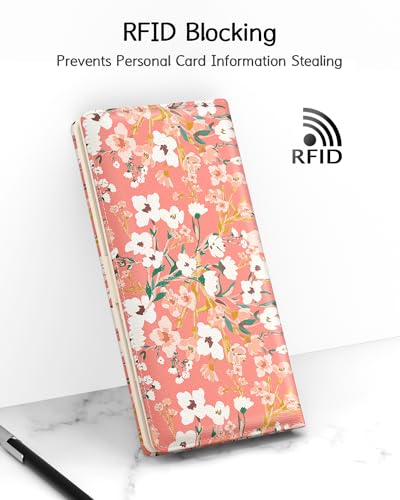 Image of Nipichsha Womens Wallet, RFID Slim Wallets for Women, Thin Ladies Credit Card Holder Purse, Cute Leather Bifold Clutch Billfold with 11 Card Slots & ID Window, Rosemary