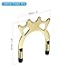PATIKIL Billiard Bridge Head, High Fork Pool Cue Stick Bridge Screw-On Metal Billiard Accessories with Rubber Sleeves for Pool Table, Gold Tone