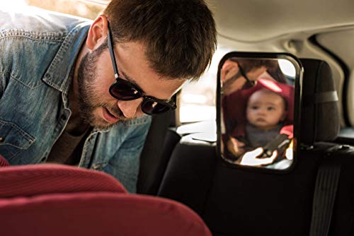 Facekyo Back Seat Baby Mirror | Wide Crystal Clear View | Rear Facing Car Seat Mirror | Shatterproof | Easy To Install | Keep An Eye On Your Baby While Driving #TOP2
