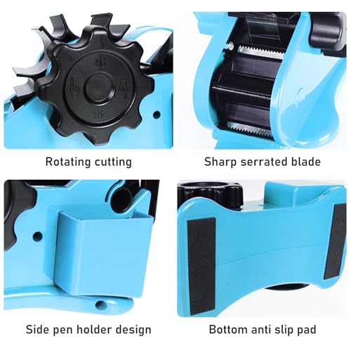 Klebebandabroller, Multifunktions Klebeband Abroller, Abroller Klebeband, Klebestreifen Abroller, Tischabroller, Klebebandspender, Klebefilmabroller, für Klebebandbreiten bis zu 1-4CM