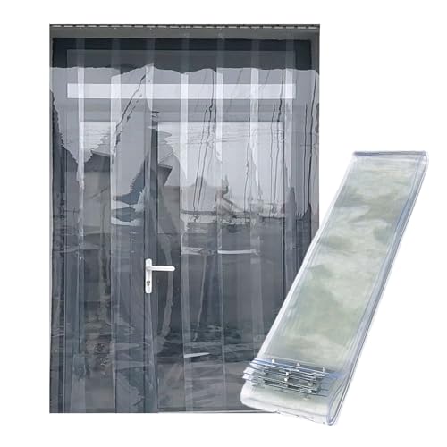 Heavy Du   Kit de tiras de vinilo de PVC para puerta de congelador, almacén y cámara fría, industrial (120 x 300 cm)