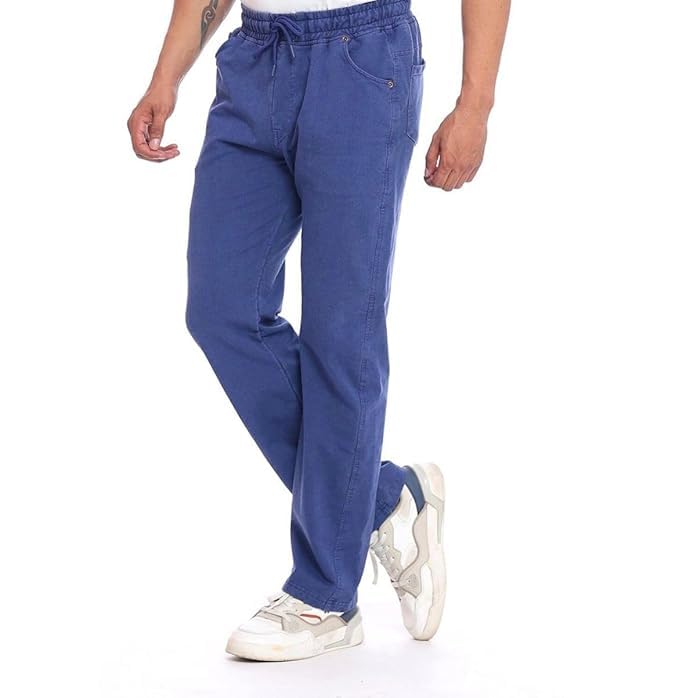 ygdeal Men's Elastic Waist Denim Joggers,Washed, Drawstring Closure, Casual Fit-picture-11