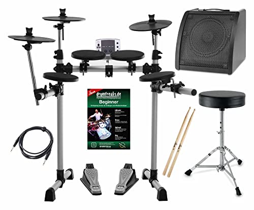Xdrum Dd-400 Batteria Elettronica 4 Drum Pad 3 Cymbal 108 Voci Sgabello Bacchette Amplificatore Cavi